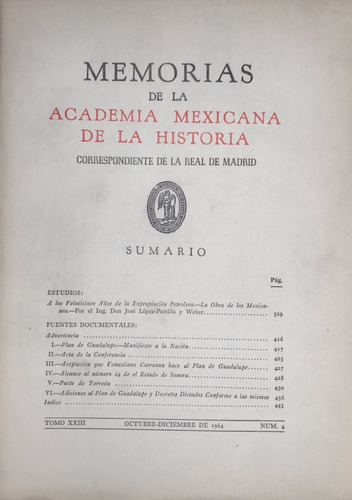 Expropiación Petrolera Memorias Academia Mexicana Historia 4 (Usado)