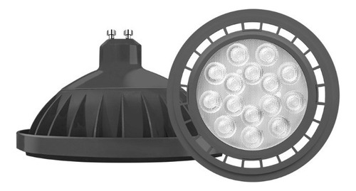 Lámpara Ar111 Led Macroled Marco Gris 15w Luz Fría 6500k Color de la luz Blanco cálido