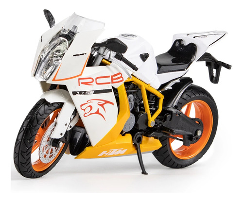 Motocicleta Ktm Rc8 Sport Orange/white 1/12 Modelismo