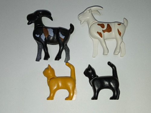 Lote De Animalitos Gatos Y Chivos Playmobil 