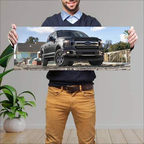 Cuadro 30x80cm Auto 2018 Ford F 150 Xlt Supercre 235