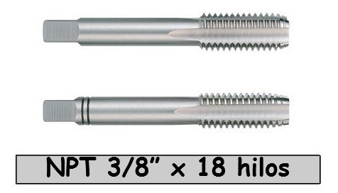 Juego De 2 Pzs De Macho Para Gas Npt 3/8 Pulgada X 18 Hilos