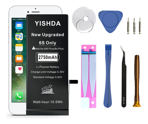 Bateria Para iPhone 6s Yishda 2750 Mah Actualizacion Ciclo