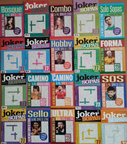 Lote X 20 Revistas Sopa De Letras + Joker