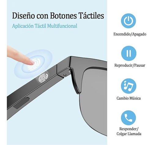 Lentes Gafas Inalámbricas Inteligentes Bluetooth Touch