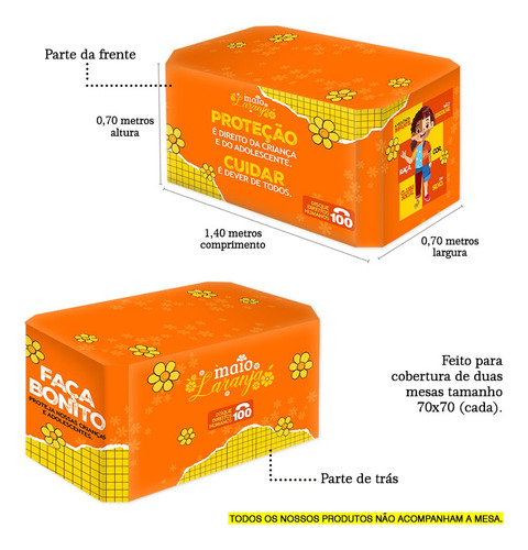 Toalha Capa De Mesa 3d Veste Fácil Meses De Conscientização