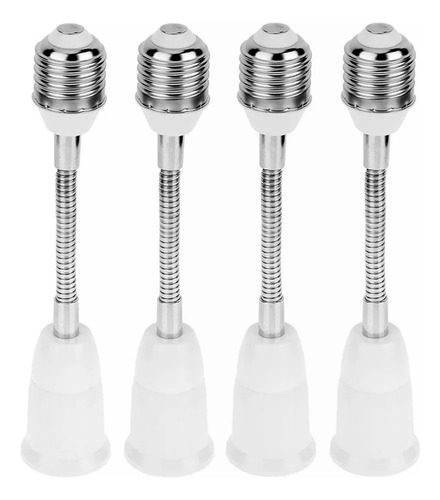 4 Adaptadores De Extensión Flexibles E27 A E27 De 180 Mm, Lu