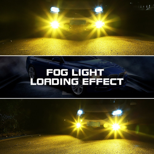 Kit De Faros Antiniebla Led H11 6000k Bicolor Amarillo