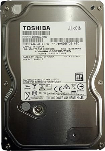 Disco Duro Interno Toshiba 3,5  500 Gb