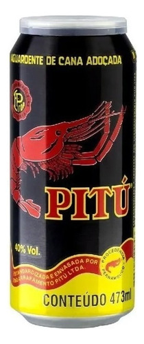 Aguardente De Cana Adoçada Pitú Lata 473ml