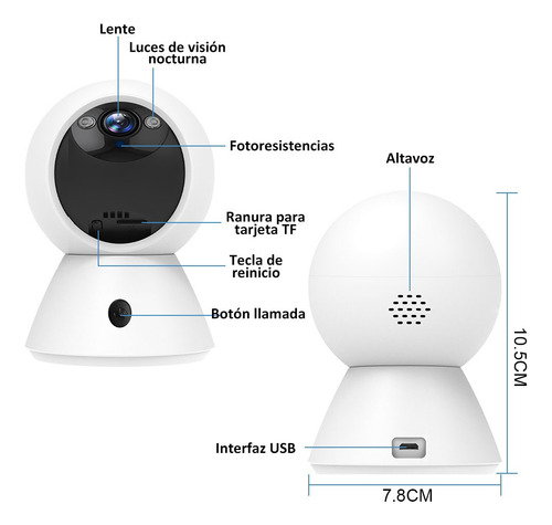 Cámara De Seguridad Hogar K11 24hora Visión Nocturna Wifi