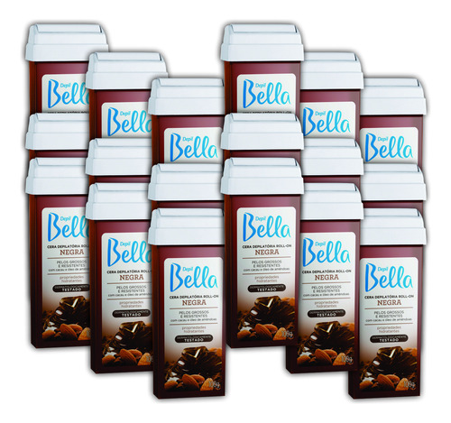 Depil Bella 18 Cera Rollon Depilatória Negra 100g