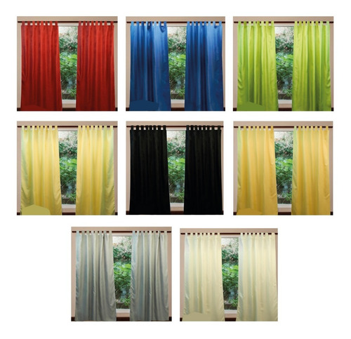 Cortina Rustica Blackout Liso V/colores 150x210 Teoytino Ch