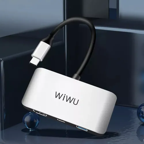 Wiwu Alpha C2h Hub 3 En 1 Usb-c Usb 3.0 Hdmi Gray _ap