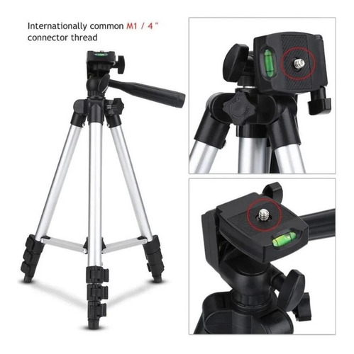 Tripé Universal Telescópico Para Câmera E Celular 102 Cm