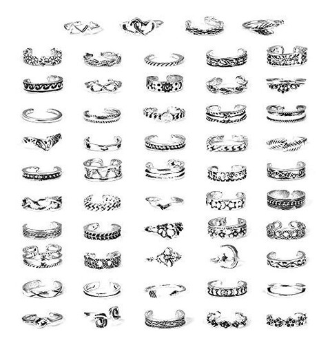 Anillo Para Pie - Jstyle 54 Pcs Open Toe Rings Set For Women