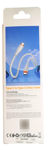 Cable Carga De Usb C A Usb C Pd 60w 1 Metro Marca Vidvie Bl