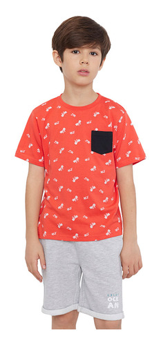 Polera Niño Kids Full Iv Rojo Corona