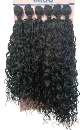 Cabelo Orgânico Bio Fibra Cacheado - Freda Xl Plus - 320g Cor Preto