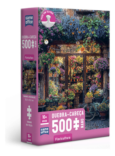 Quebra Cabeça 500 Peças Nano Floricultura Game Office