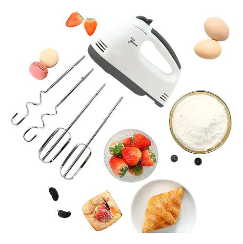 Mixer Batedor Manual Com Múltiplas Velocidades Cozinha 220v Cor Branco Frequência 50/60hz 110v