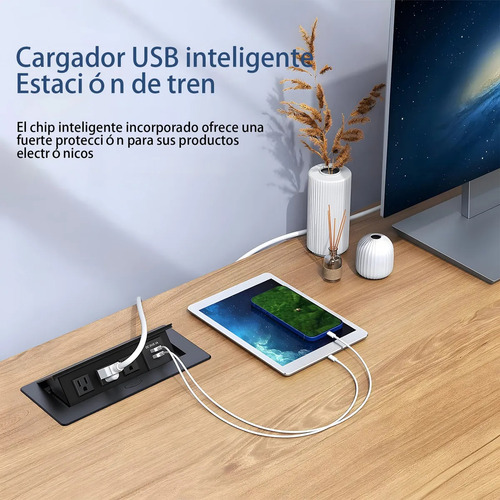 Enchufe Escritorio Placa De Contactos Y Puerto Usb Plegable Variedad