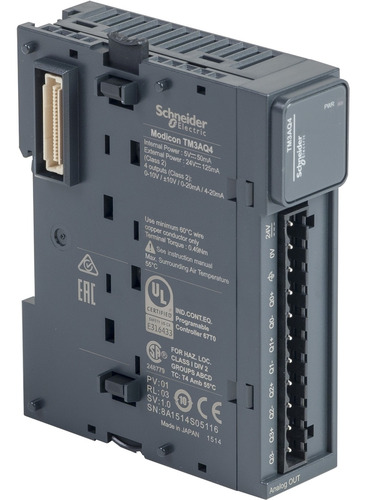 Tm3aq4 Plc Modulo Tm3 - 4 Analog Outputs