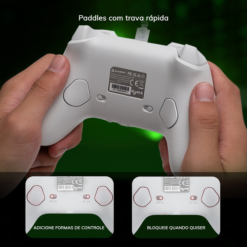 Controle Com Fio Gamesir G7 Se Xbox One X/s Com Hall Effect Cor Branco