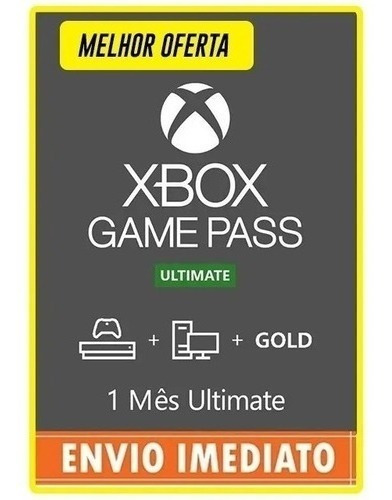 Xbox Game Pass Ultimate 1 Mês Código De 25 Dígitos Xbox One