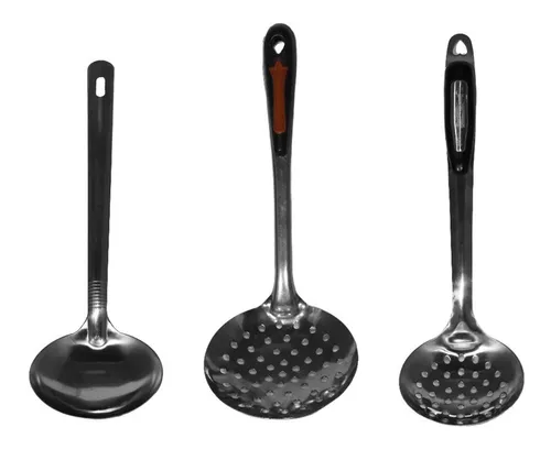 Set Utensilios De Cocina Cuchara Espumadera De Acero