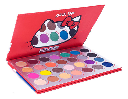 Paleta De Sombras Pink Up Hello Kitty 45 Aniversario Roja Rojo