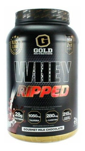 Imagen 1 de 1 de Whey Ripped 2lbs Gold Nutrition Proteina Con Matrix Fat Burn Sabor Chocolate