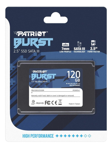 Imagen 4 de 4 de Disco sólido SSD interno Patriot Burst PBU120GS25SSDR 120GB