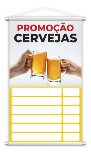 Banner  Cervejas Tabela Preços Bebidas Grande