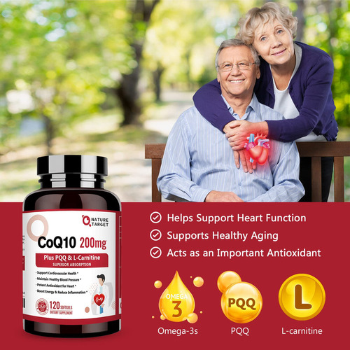 Nature Target Coq10-200 Mg Con Pqq L-carnitina Y Omega-3, Co