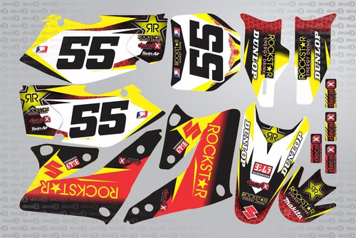 Kit Adesivo Moto Cross Trilha Compatível Rmz 2007 0,20mm 015