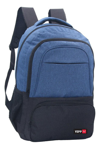 Mochila Esportiva Escolar Unissex Yepp - Preta E Azul