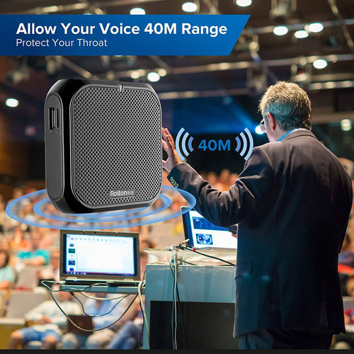 Amplificador De Voz Portátil Rolton, Megáfono Con Micrófono