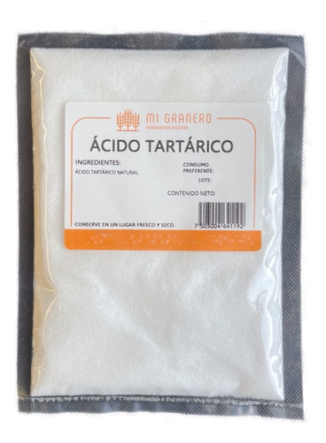 Ácido Tartárico 250 Gramos