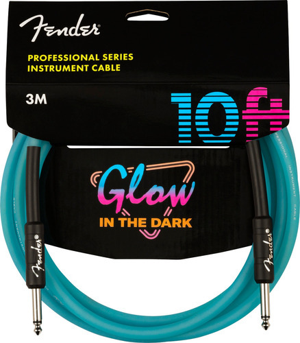 Cabo Para Instrumento Fender Pro Glow In The Dark 3.0m Blue