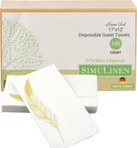 Comprar Toallas De Papel Decorativas - Diseño De Pluma De Oro 12x17
