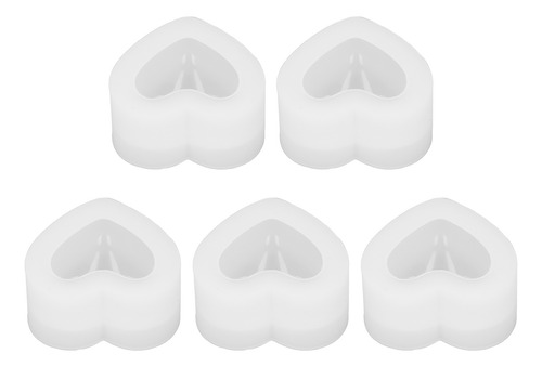 Molde De Silicona Love Heart, 5 Unidades, 3d, Resistente A A
