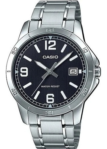 Reloj Grabado Gratis Casio Mtp-v004d-1b2 Acero Fechador