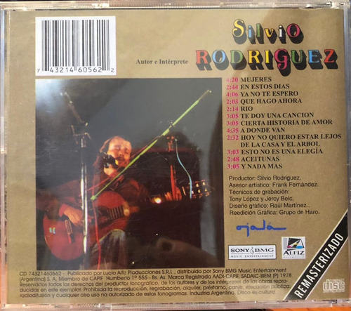 Cd - Silvio Rodríguez / Mujeres. Album (2006) (Usado)