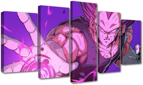 5 Cuadros Decorativos Vegeta Ego Ataque Diseño Anime Arte   