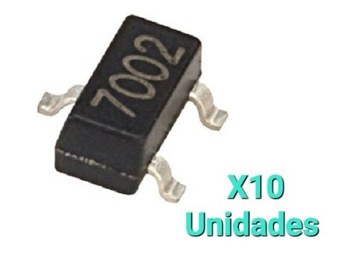 2n7002 Smd Smt Mosfet Transistor Sot-23 Superficie (10 Unid)