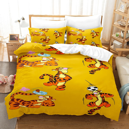 Juego De Ropa De Cama Winnie The Pooh Tigger, Tamaño Doble A