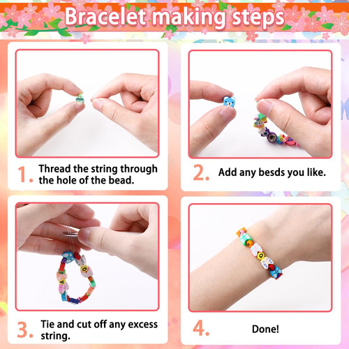 Kit Para Hacer Pulseras Con Perlas De Arcilla Polimérica Dul