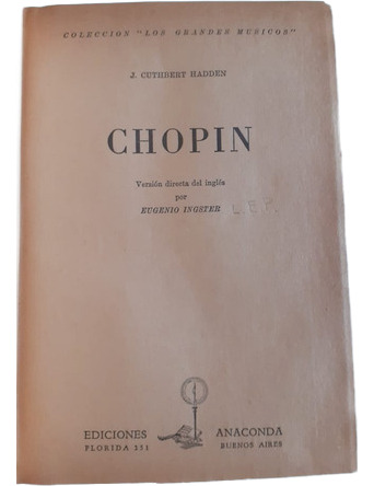 Chopin - J. Cuthbert Hadden (Usado)