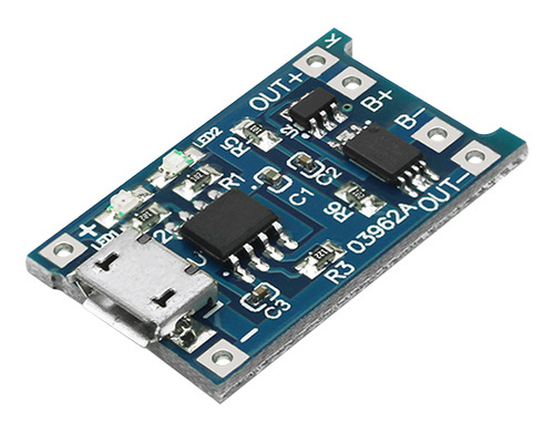 Módulo Carregador De Bateria 5v Tp4056 18650 Usb - Roxo